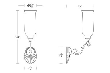 Federal Sconce Single Arm